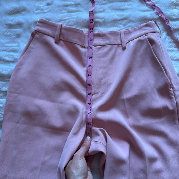 Alice + Olivia Light Pink Wide Leg High Waisted Pants - Picture 8 of 10